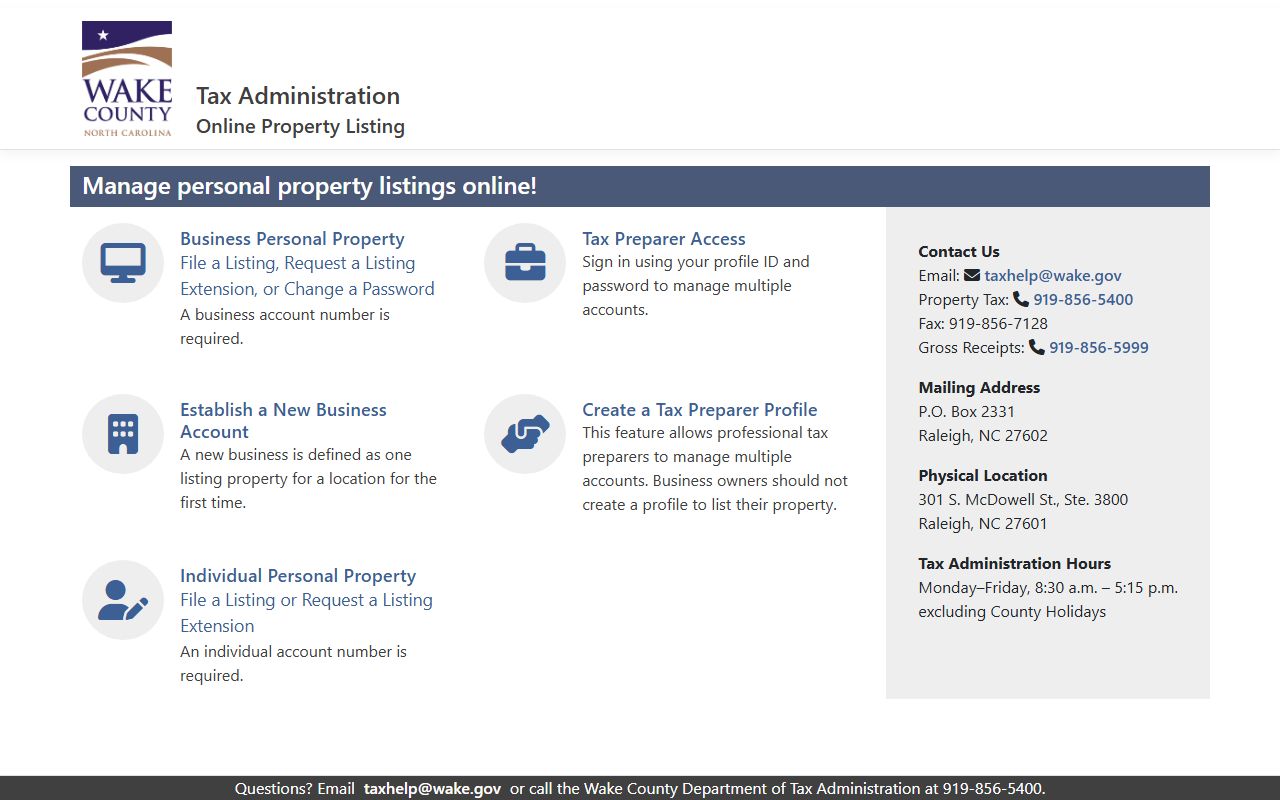 Raleigh phone numbers Wake online property listing portal